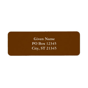 Brown 663300 return address label