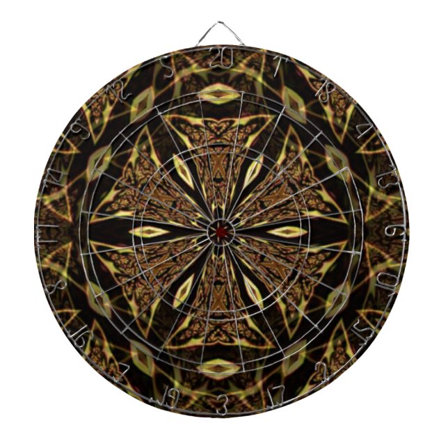 Brown Abstract Art Dartboard (Front)