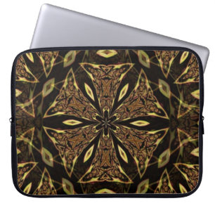 Brown Abstract Art Laptop Sleeve