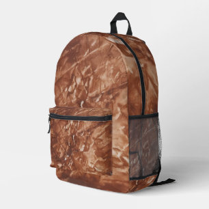Brown abstract backpack