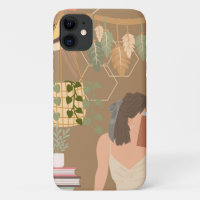 Brown Aesthetic Woman Reading Book