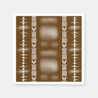 Brown African Designer Paper Napkins