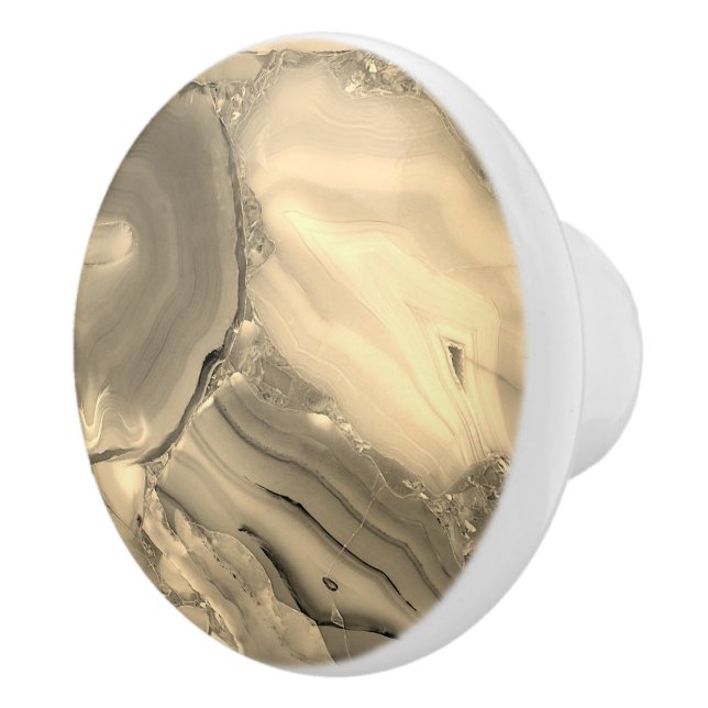 Brown Agate Ceramic Knob (Right)