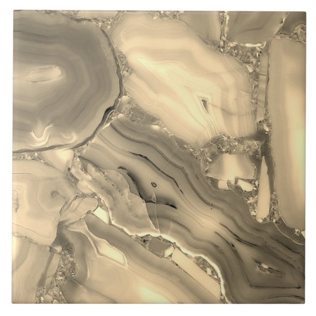 Brown Agate Ceramic Tile (Front)