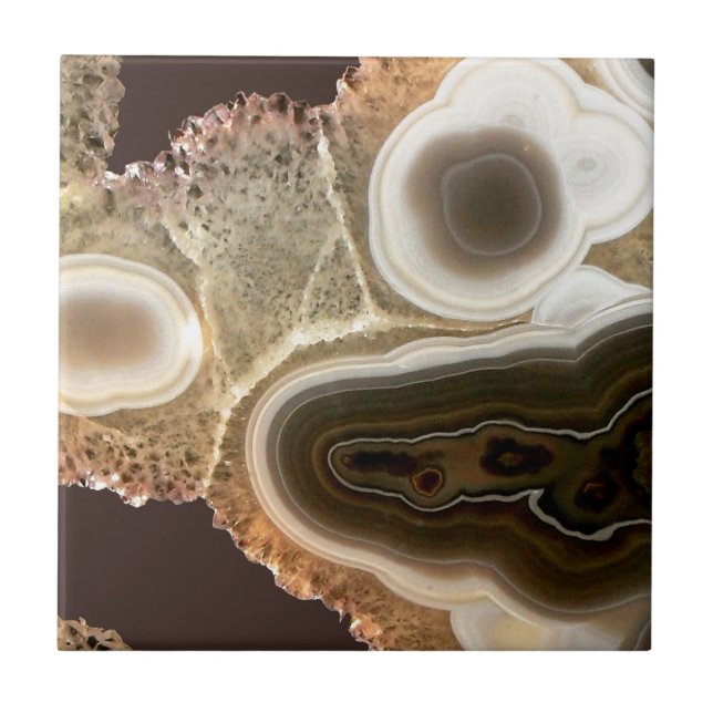 Brown Agate Ceramic Tile (Front)