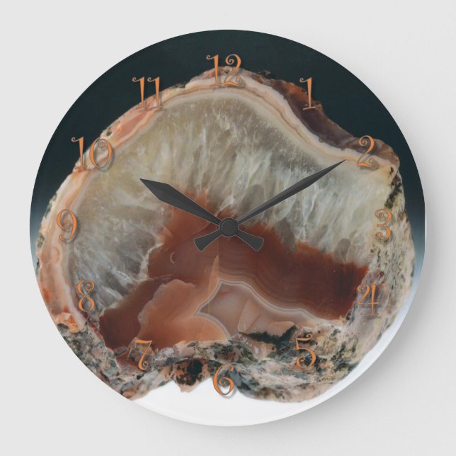 Brown Agate Large Clock (Front)