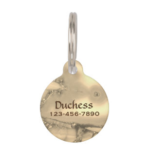 Brown Agate Pet Tag