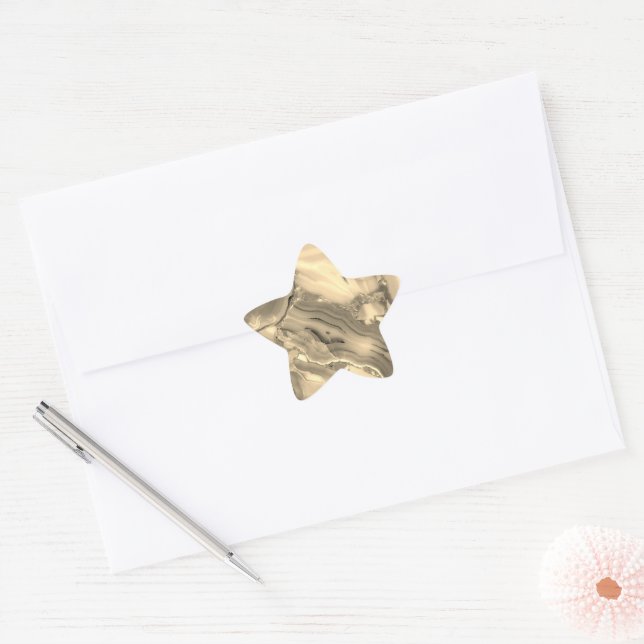 Brown Agate Star Sticker (Envelope)