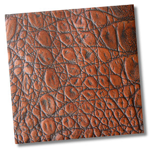 Brown Alligator Animal Print Ceramic Tile