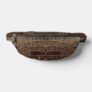 Brown Alligator Leather  Bum Bags