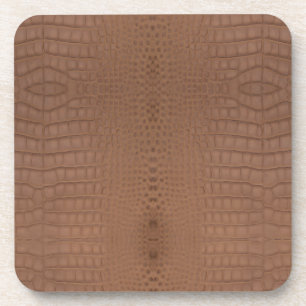 Brown Alligator Print Coaster