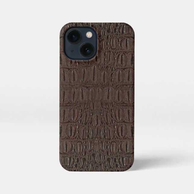 Brown Alligator Skin Print iPhone Case (Back)