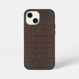 Brown Alligator Skin Print iPhone 13 Mini Case