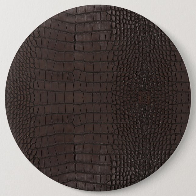 Brown Alligator Skin Texture 6 Cm Round Badge (Front)