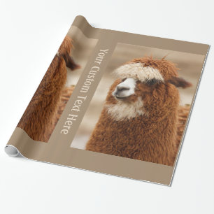 Brown Alpaca custom wrapping paper