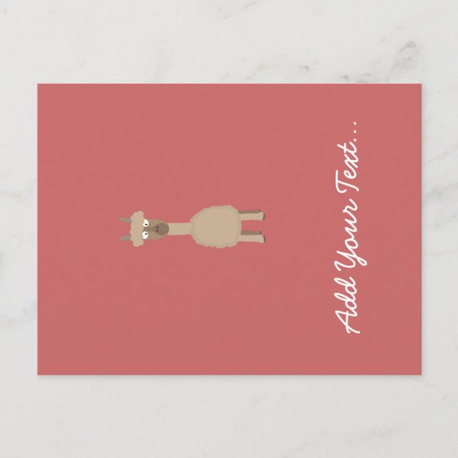 Brown Alpaca Postcard (Front)