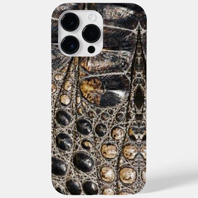 Brown American Alligator Skin Texture Case-Mate iPhone Case (Back)