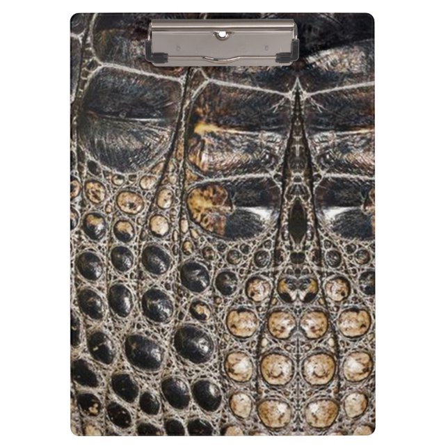 Brown American Alligator Skin Texture Clipboard (Front)