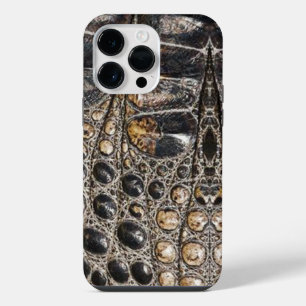 Brown American Alligator Skin Texture iPhone 14 Pro Max Case