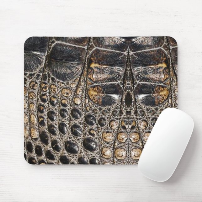 Brown American Alligator Skin Texture Mouse Pad (With Mouse)