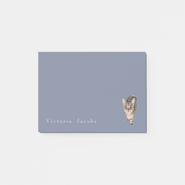 Brown American Shorthair Kitty Post-it Notes (Front)