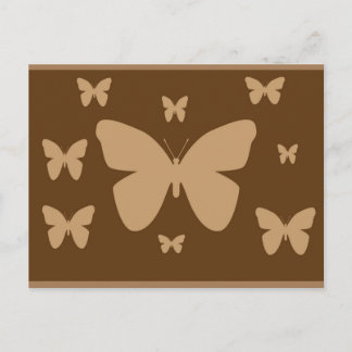 Brown and Beige Butterfly Post Card