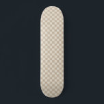 Brown and Beige Chequerboard Skateboard<br><div class="desc">Brown and Beige Chequerboard</div>