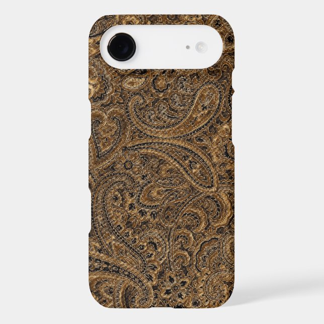 Brown And Beige Ornate Floral Paisley Pattern Case-Mate iPhone Case (Back)