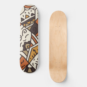 Brown and Beige Skateboard Deck- Skateboard