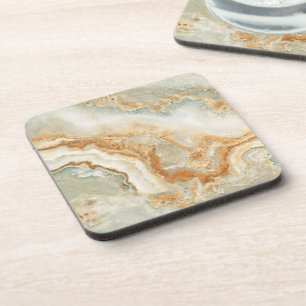 Brown and beige stone texture coaster