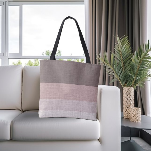 Brown and Beige Striped, Tote Bag (Creator Uploaded)