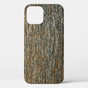 Brown and black abstract painting iPhone 12 case