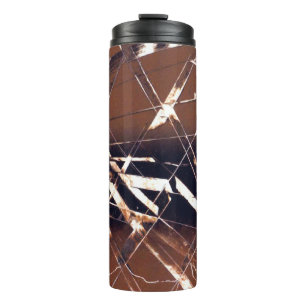 Brown and Black Angled Abstract Thermal Tumbler