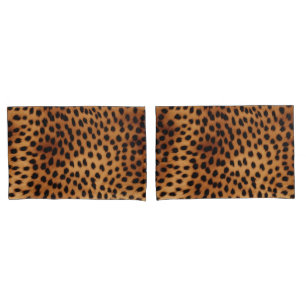 Brown and Black Cheetah Animal print Pillowcase