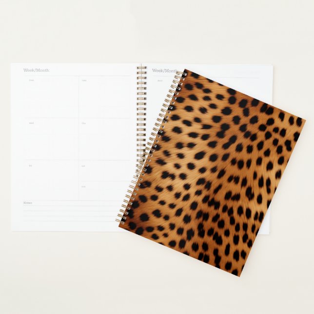 Brown and Black Cheetah Animal print Planner (Display)