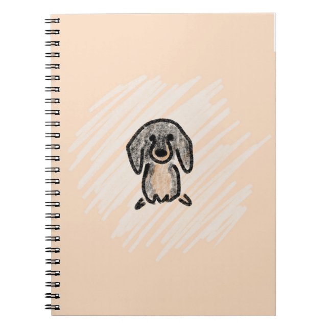 brown and black dachshund notebook (Front)