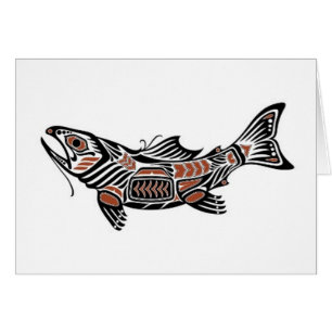 Brown and Black Haida Spirit Fish
