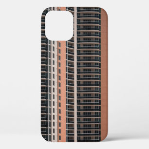 Brown and black high-rise building iPhone 12 case