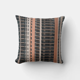Brown and black high-rise building cushion