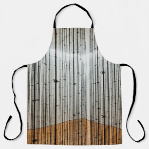 Brown and black illustration apron