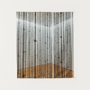 Brown and black illustration tapestry