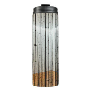 Brown and black illustration thermal tumbler