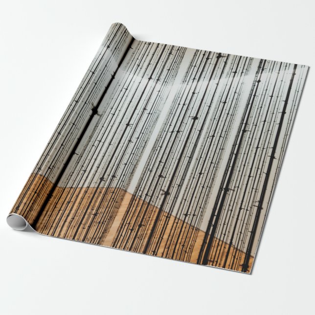 Brown and black illustration wrapping paper (Unrolled)