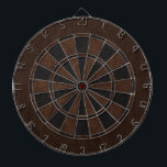 Brown and Black Leather Print Dartboard<br><div class="desc">Black and brown leather textured dart board.</div>