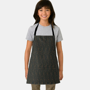 Brown and black minimalist boho arrow pattern apron