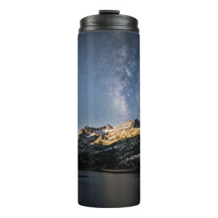 BROWN AND BLACK MOUNTAIN UNDER GRAY CLOUDY SKY THERMAL TUMBLER