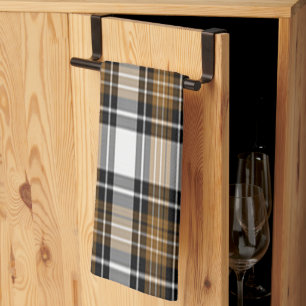 Brown And Black Plaid Tea Towel