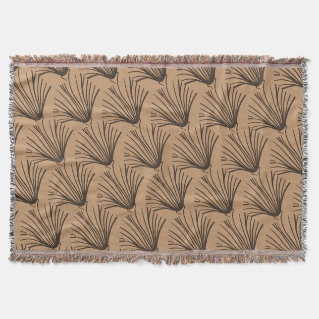  Brown and Black Rustic  Throw Blanket (Front)