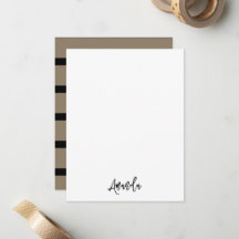 Brown and black stripes pattern personalised