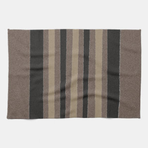 Brown and Black Stripes Tea Towel